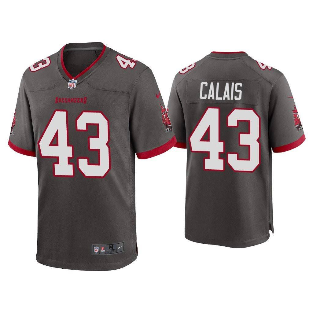 Men Tampa Bay Buccaneers 43 Raymond Calais Nike Grey Game NFL Jersey